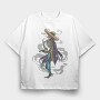 Cowboy Skeleton, Tricou Oversize Barbati (Unisex)