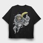 Astronaut Chimp, Tricou Oversize Barbati (Unisex)