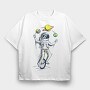 Astronaut Juggling, Tricou Oversize Barbati (Unisex)