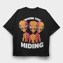 Creepy Aliens, Tricou Oversize Barbati (Unisex)