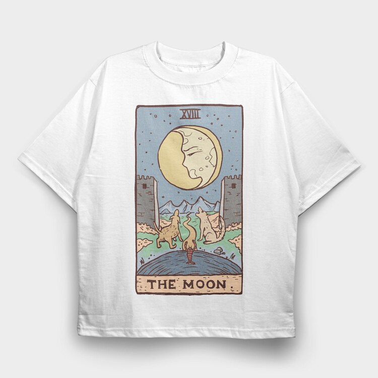 The Moon Tarot Classic, Tricou Oversize Barbati (Unisex)