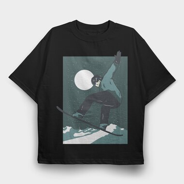 Snowboarder, Tricou Oversize Barbati (Unisex)