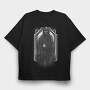 Death Monochrome, Tricou Oversize Barbati (Unisex)