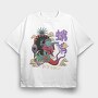 Psychedelic Japanese 07, Tricou Oversize Barbati (Unisex)