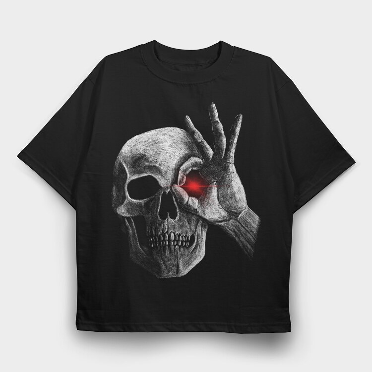 Skull Face, Tricou Oversize Barbati (Unisex)
