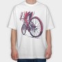 Muscular Cyclist, Tricou Oversize Barbati (Unisex)