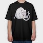 Liking Cat, Tricou Oversize Barbati (Unisex)