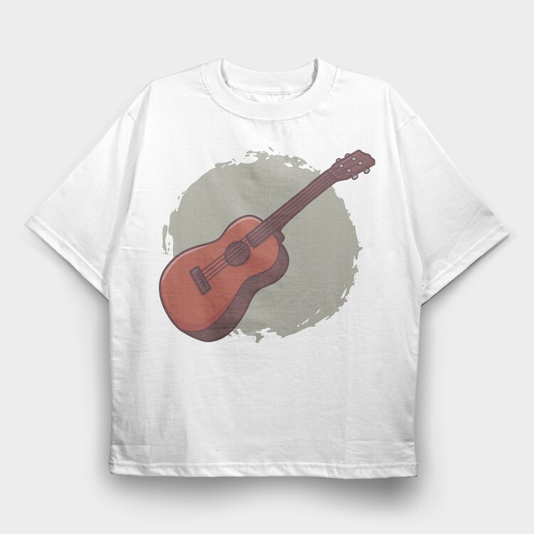 Ukelele, Tricou Oversize Barbati (Unisex)