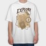 Vintage Explore, Tricou Oversize Barbati (Unisex)
