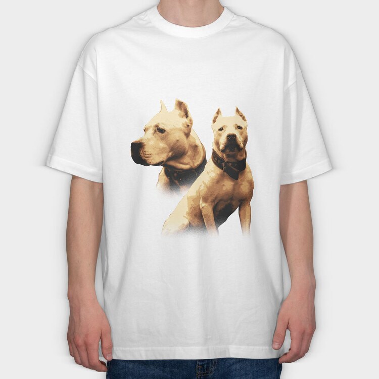 Pitbull, Tricou Oversize Barbati (Unisex)