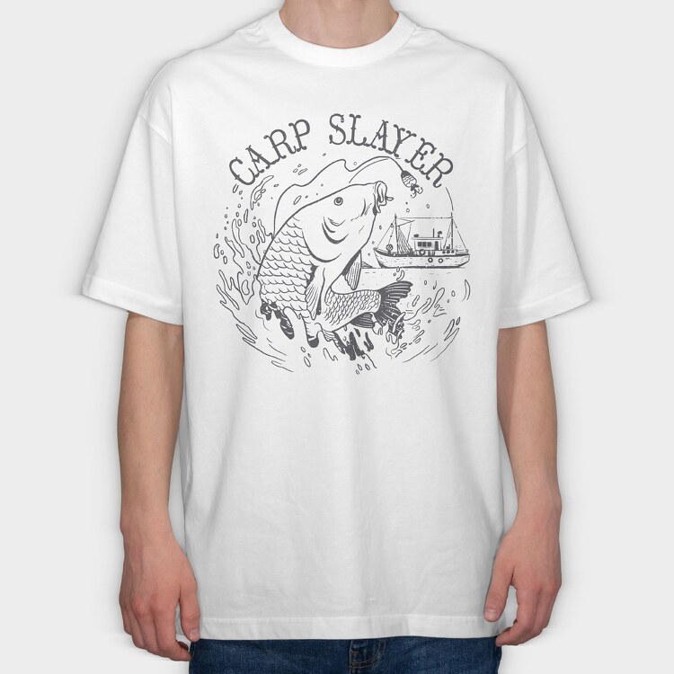 Carp Slayer, Tricou Oversize Barbati (Unisex)