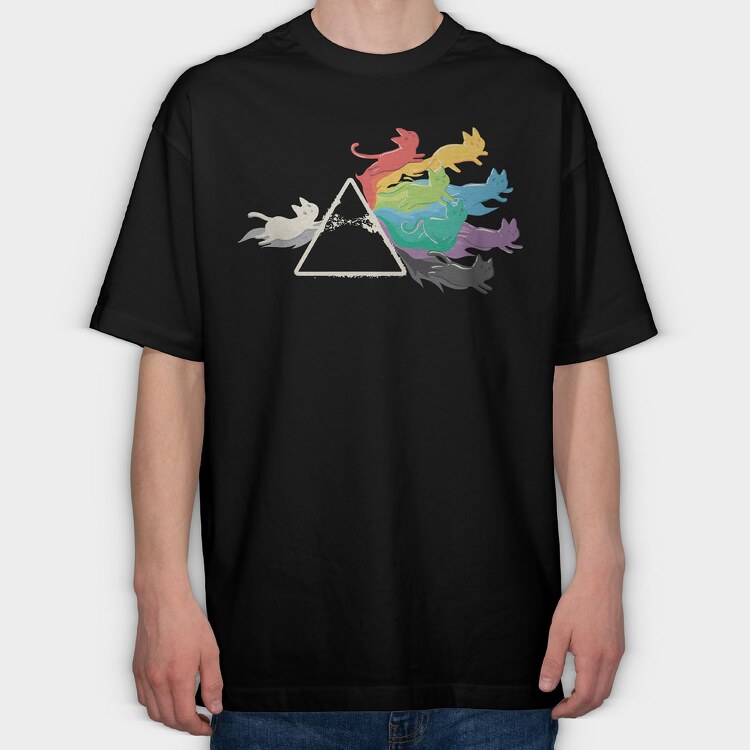 Prisma Cats, Tricou Oversize Barbati (Unisex)