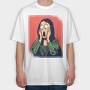 Mona Lisa Scream, Tricou Oversize Barbati (Unisex)