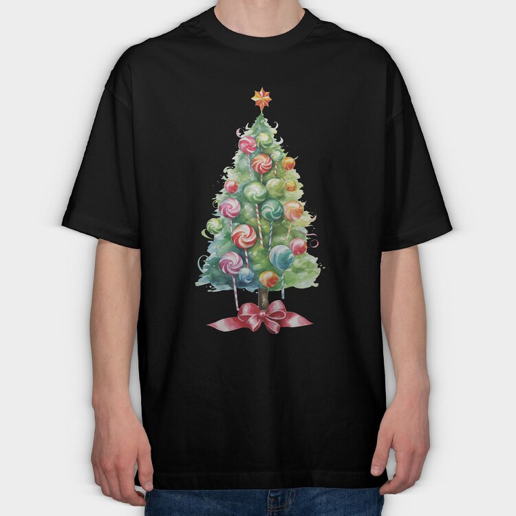 Christmas Tree, Tricou Oversize Barbati (Unisex)