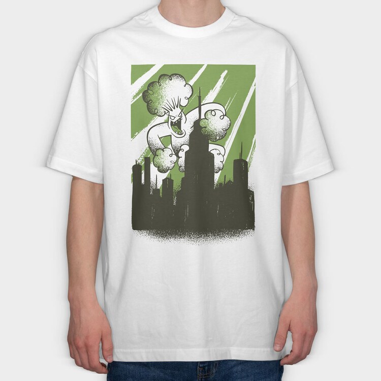 Broccoli Monster, Tricou Oversize Barbati (Unisex)