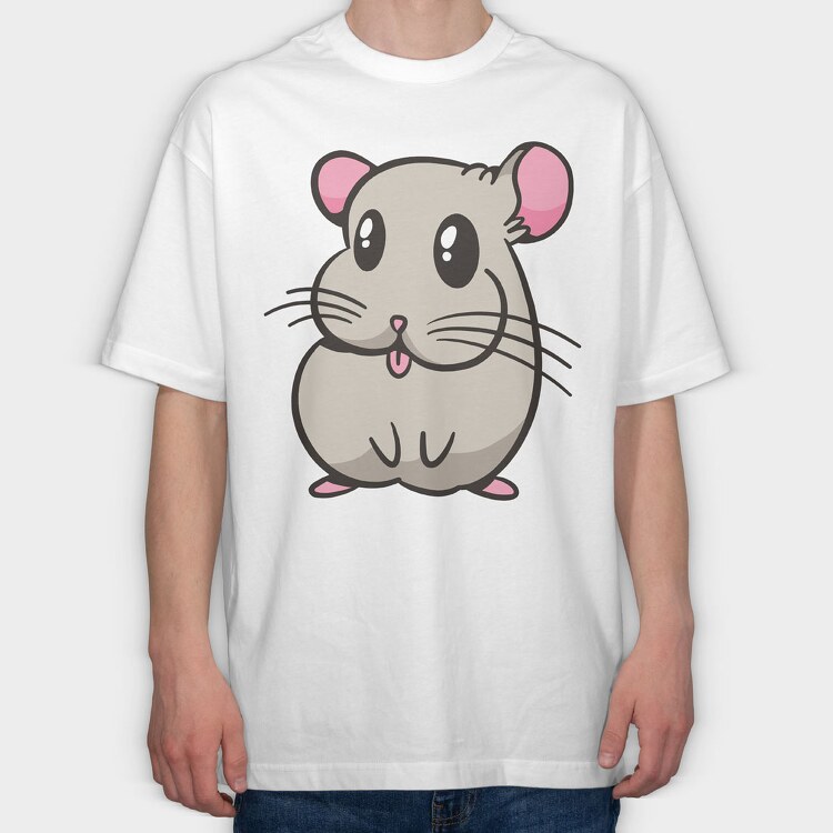 Chinchilla, Tricou Oversize Barbati (Unisex)
