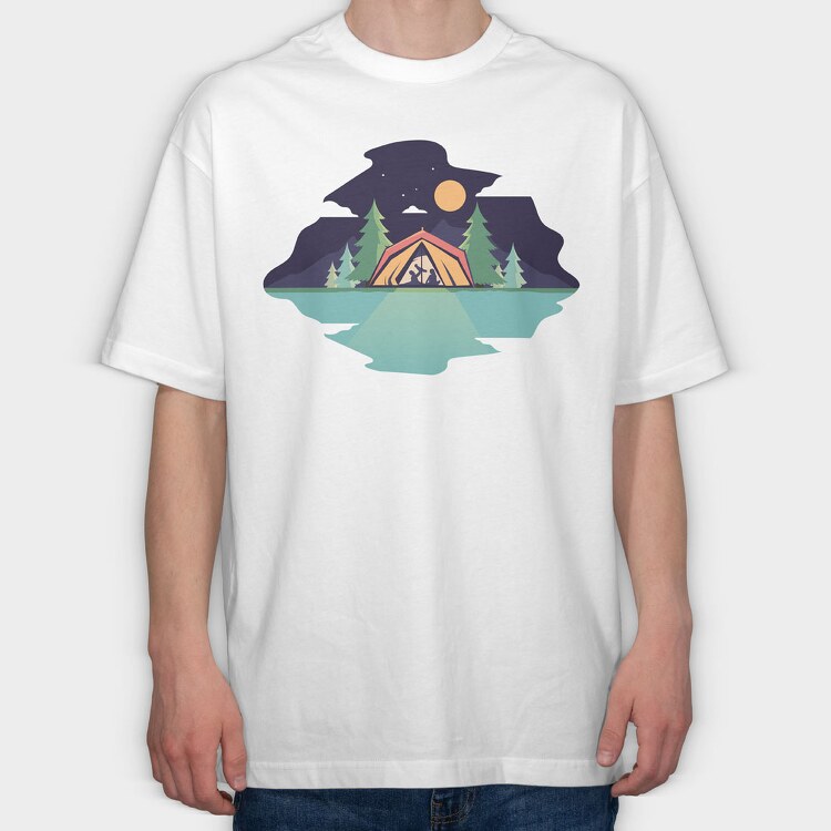 Camping Baby, Tricou Oversize Barbati (Unisex)