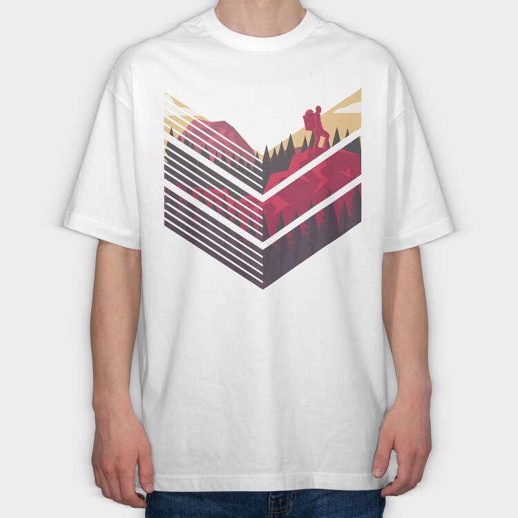 Climing Land Scape, Tricou Oversize Barbati (Unisex)