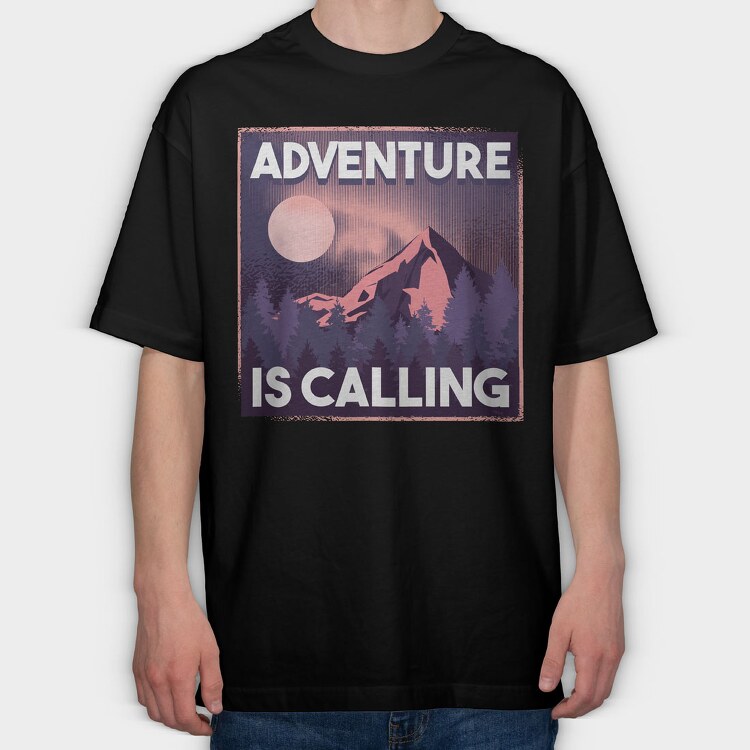 Adventure Is Calling, Tricou Oversize Barbati (Unisex)