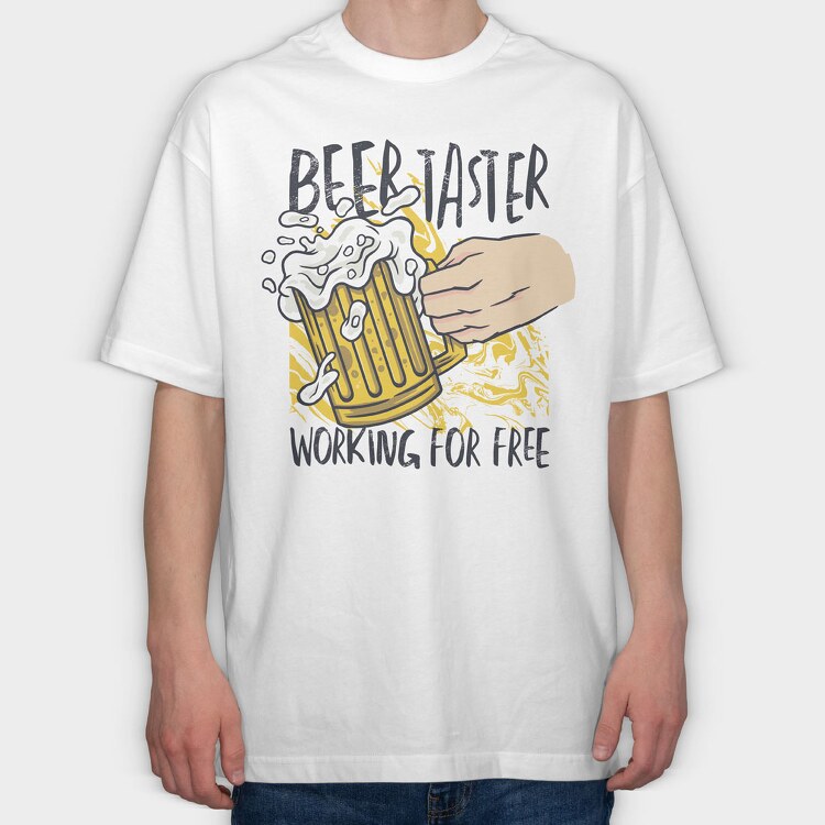 Beer Taster, Tricou Oversize Barbati (Unisex)
