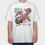 Psychedelic Japanese 01, Tricou Oversize Barbati (Unisex)