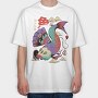 Psychedelic Japanese 04, Tricou Oversize Barbati (Unisex)