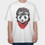 Googles Panda, Tricou Oversize Barbati (Unisex)