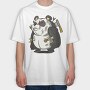 Panda Warrior, Tricou Oversize Barbati (Unisex)