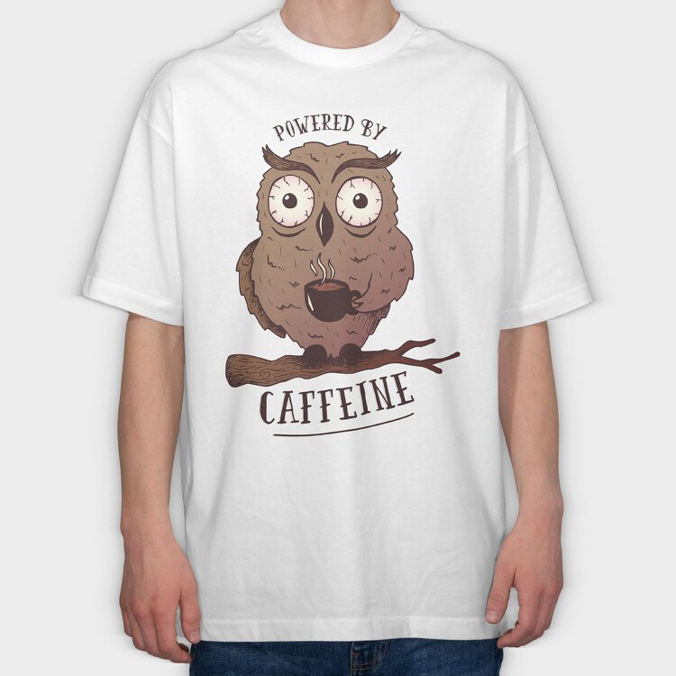 Caffeine, Tricou Oversize Barbati (Unisex)