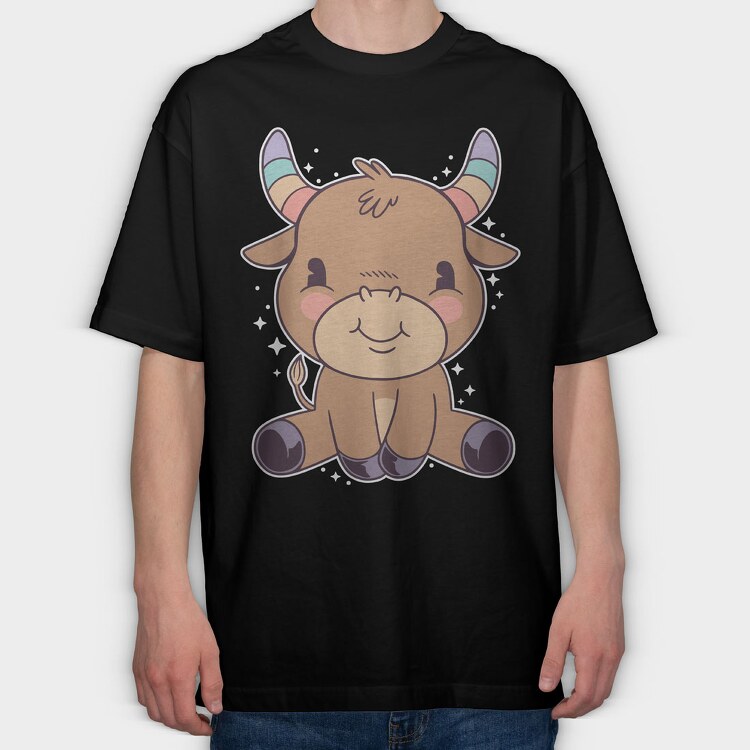 Cute Taurus, Tricou Oversize Barbati (Unisex)