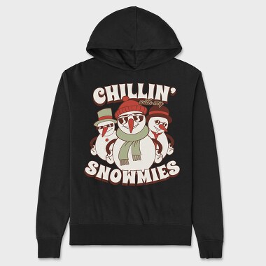 Chillin Snowmies, Hanorac Oversize Barbati (Unisex)