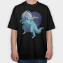 Astronaut Riding Dino, Tricou Oversize Barbati (Unisex)