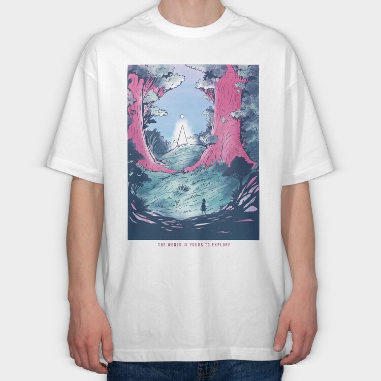 Fantasy Landscape 03, Tricou Oversize Barbati (Unisex)