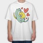 Hugging Otters, Tricou Oversize Barbati (Unisex)
