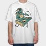 Astronaut Dj, Tricou Oversize Barbati (Unisex)