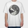 Space Yin & Yang, Tricou Oversize Barbati (Unisex)