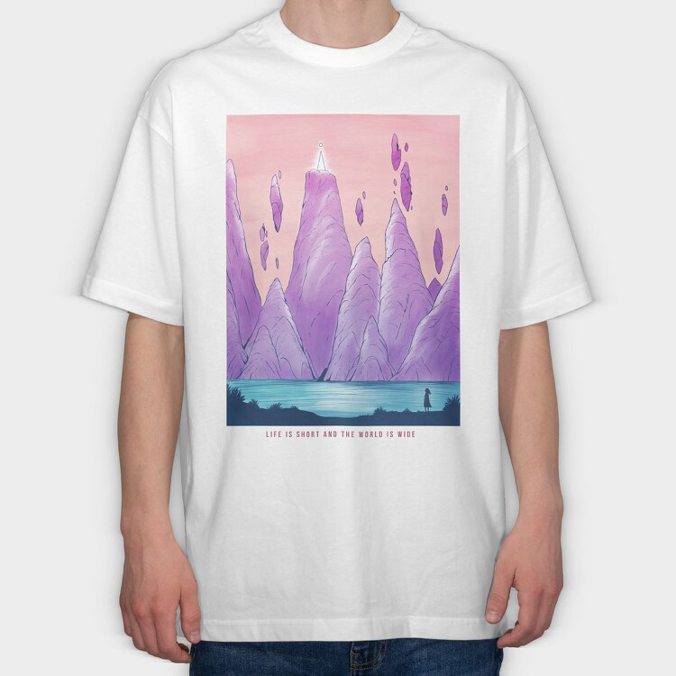 Fantasy Landscape 12, Tricou Oversize Barbati (Unisex)