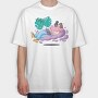 Girl Reading, Tricou Oversize Barbati (Unisex)