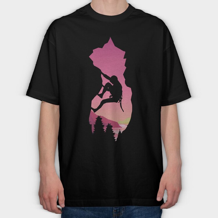 Extreme Climbing, Tricou Oversize Barbati (Unisex)