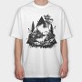 Landscape Triangle, Tricou Oversize Barbati (Unisex)
