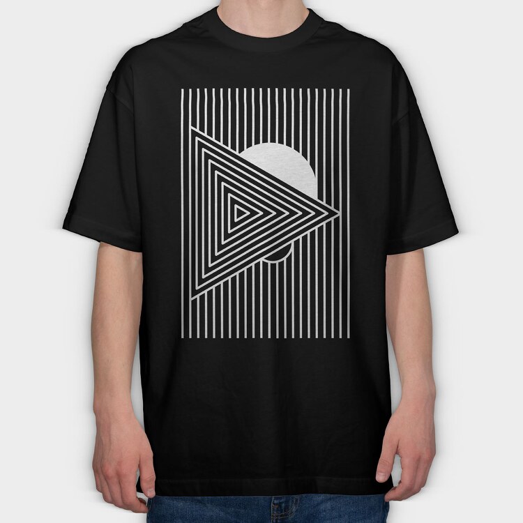 Minimal Geometric 3, Tricou Oversize Barbati (Unisex)