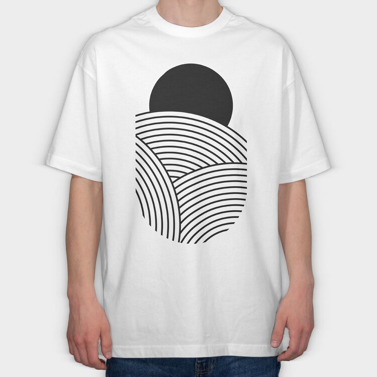 Minimal Geometric01, Tricou Oversize Barbati (Unisex)