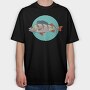 Flussbarsch Fish, Tricou Oversize Barbati (Unisex)