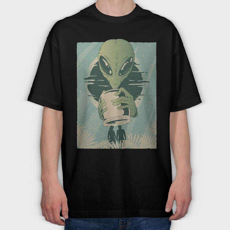 Alien Humans, Tricou Oversize Barbati (Unisex)
