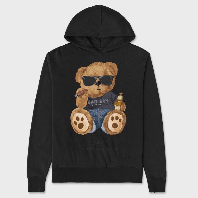 Bad Boy Bear Vibes, Hanorac Oversize Barbati (Unisex)