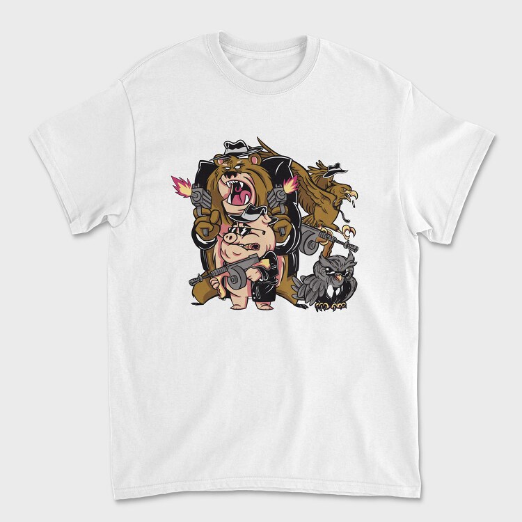 Badass Animal Gangster, Tricou Barbati (Unisex)
