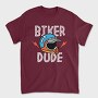 Biker Dude Helmet Flash, Tricou Barbati (Unisex)