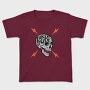 Biker Dude Skull, Tricou Copii