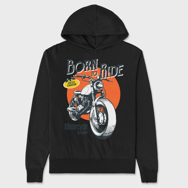 Born To Ride, Hanorac Oversize Barbati (Unisex)