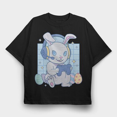 Bunny Beats, Tricou Oversize Barbati (Unisex)